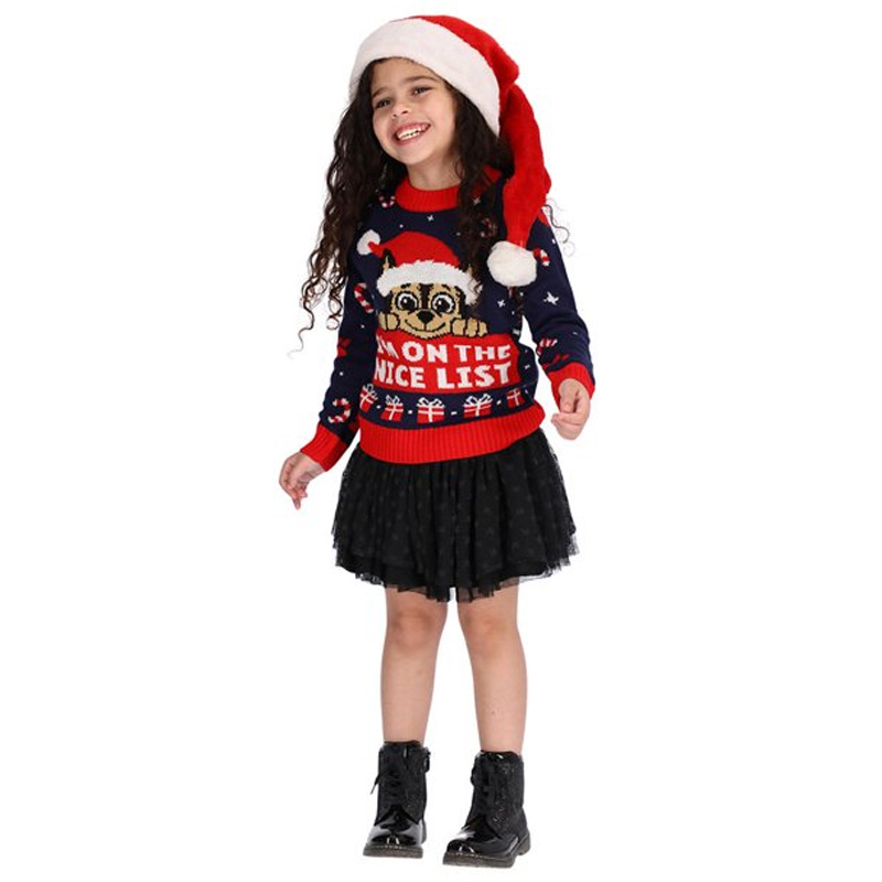 Customization Kids Christmas Sweater Round Neck